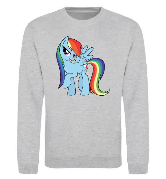 Світшот Rainbow dash Сірий меланж фото
