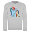 Світшот Rainbow dash Сірий меланж фото