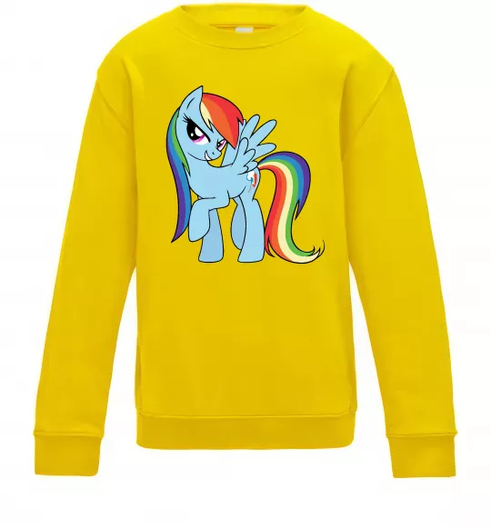 Детский Свитшот Rainbow dash Солнечно желтый фото