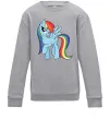 Детский Свитшот Rainbow dash Серый меланж фото