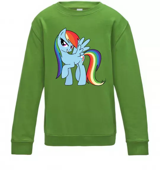 Детский Свитшот Rainbow dash Лаймовый фото