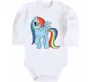 Детский боди Rainbow dash Белый фото