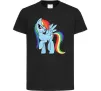 Дитяча футболка Rainbow dash Чорний фото