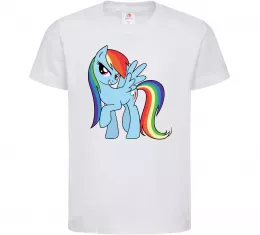 Детская футболка Rainbow dash Белый фото