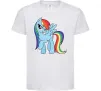 Дитяча футболка Rainbow dash Білий фото