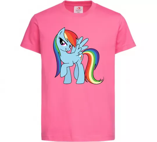 Дитяча футболка Rainbow dash Яскраво-рожевий фото