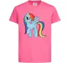 Дитяча футболка Rainbow dash Яскраво-рожевий фото