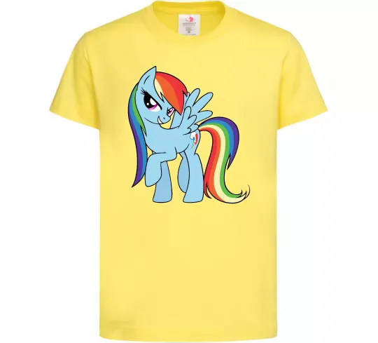 Дитяча футболка Rainbow dash Лимонний фото