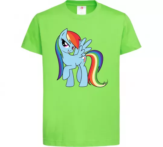 Дитяча футболка Rainbow dash Лаймовий фото