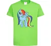 Дитяча футболка Rainbow dash Лаймовий фото