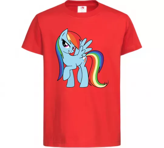 Дитяча футболка Rainbow dash Червоний фото