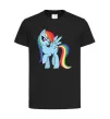 Детская футболка Rainbow dash Черный фото