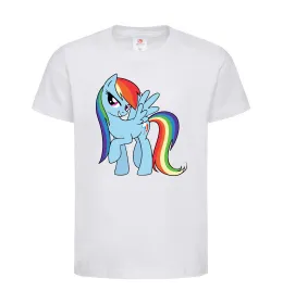 Детская футболка Rainbow dash Белый фото