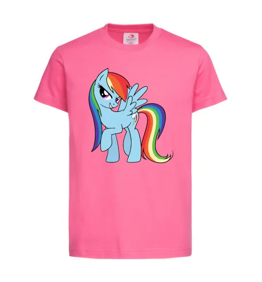 Детская футболка Rainbow dash Ярко-розовый фото