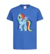 Детская футболка Rainbow dash Ярко-синий фото