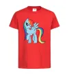 Детская футболка Rainbow dash Красный фото