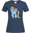 Жіноча футболка Rainbow dash Темно-синій фото