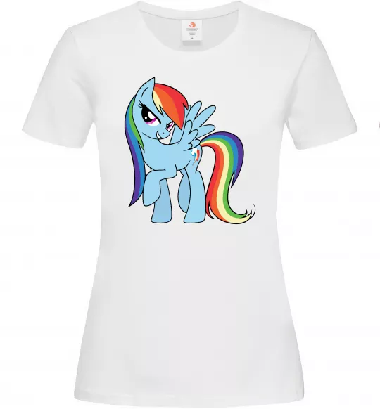 Жіноча футболка Rainbow dash Білий фото