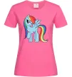 Жіноча футболка Rainbow dash Яскраво-рожевий фото