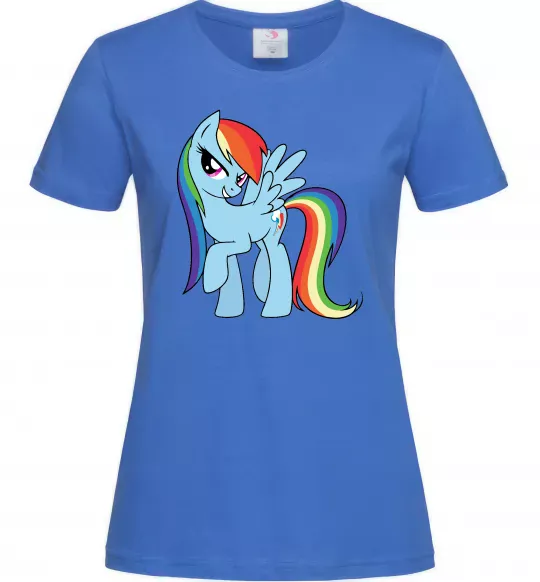 Жіноча футболка Rainbow dash Яскраво-синій фото