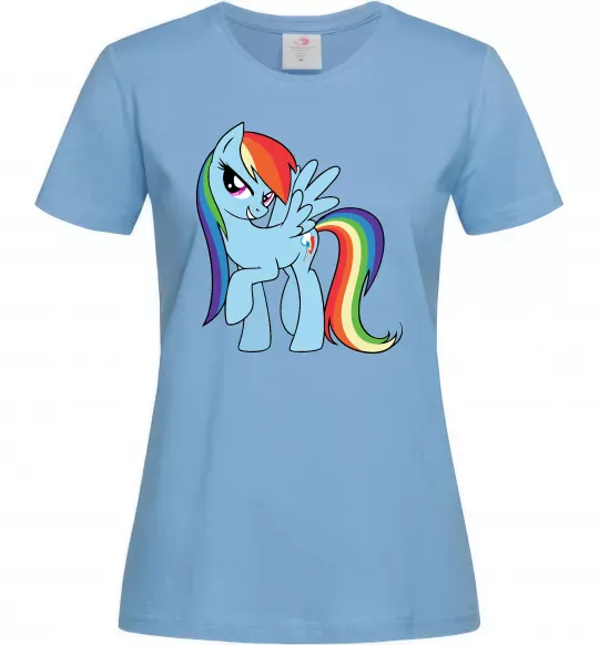 Жіноча футболка Rainbow dash Блакитний фото