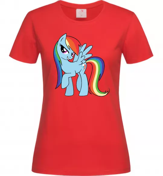 Жіноча футболка Rainbow dash Червоний фото
