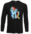Лонгслив Rainbow dash Черный фото