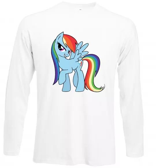 Лонгслив Rainbow dash Белый фото