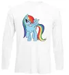 Лонгслив Rainbow dash Белый фото