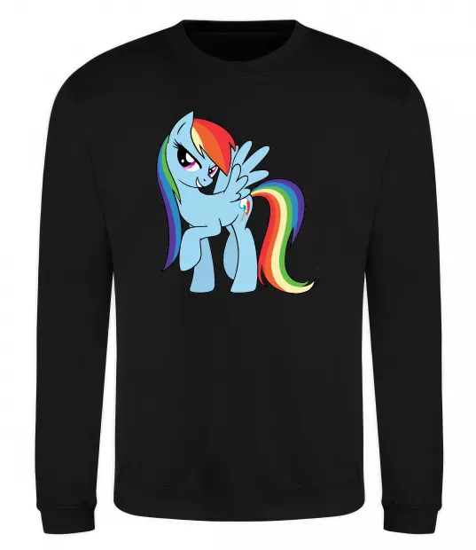 Свитшот Rainbow dash Черный фото