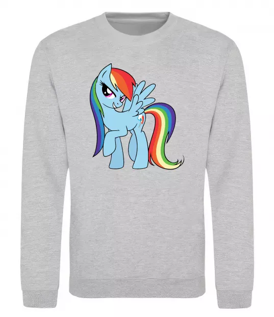 Свитшот Rainbow dash Серый меланж фото