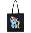 Еко-сумка Rainbow dash Чорний фото