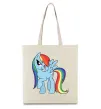 Еко-сумка Rainbow dash Бежевий фото