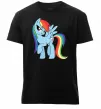 Чоловіча преміум футболка Rainbow dash Чорний фото