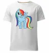 Чоловіча преміум футболка Rainbow dash Білий фото