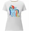 Жіноча преміум футболка Rainbow dash Білий фото