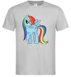 Чоловіча футболка Rainbow dash Сірий фото