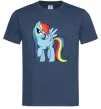Чоловіча футболка Rainbow dash Темно-синій фото