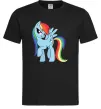 Чоловіча футболка Rainbow dash Чорний фото