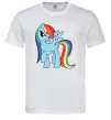 Чоловіча футболка Rainbow dash Білий фото