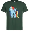 Чоловіча футболка Rainbow dash Темно-зелений фото