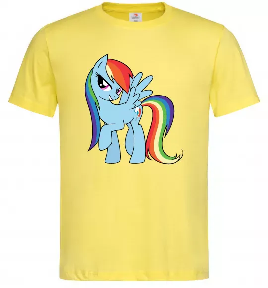 Чоловіча футболка Rainbow dash Лимонний фото