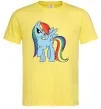 Чоловіча футболка Rainbow dash Лимонний фото
