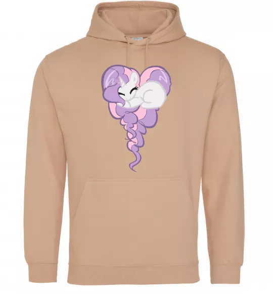 Женская толстовка (худи) Pony dream heart Песочный фото