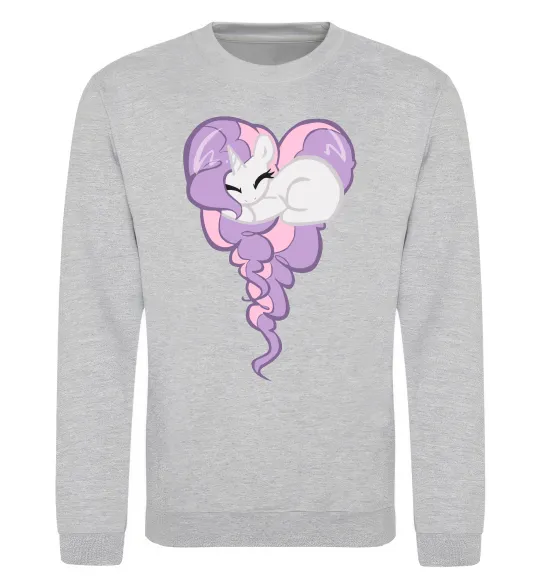 Свитшот Pony dream heart Серый меланж фото