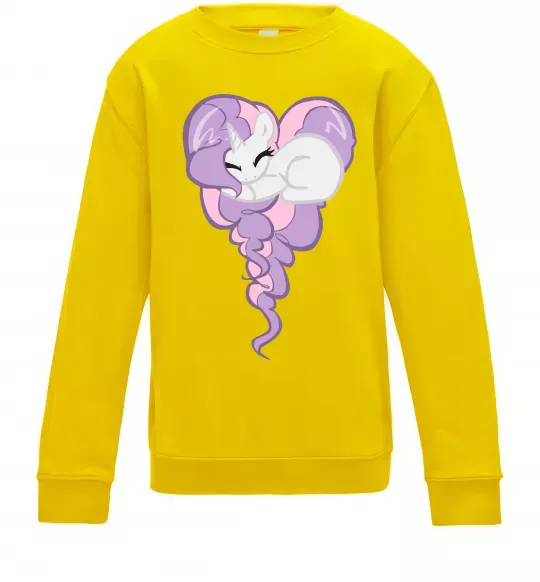 Детский Свитшот Pony dream heart Солнечно желтый фото