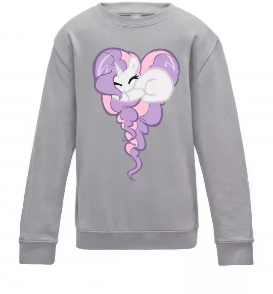 Детский Свитшот Pony dream heart Серый меланж фото
