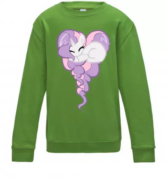Детский Свитшот Pony dream heart Лаймовый фото
