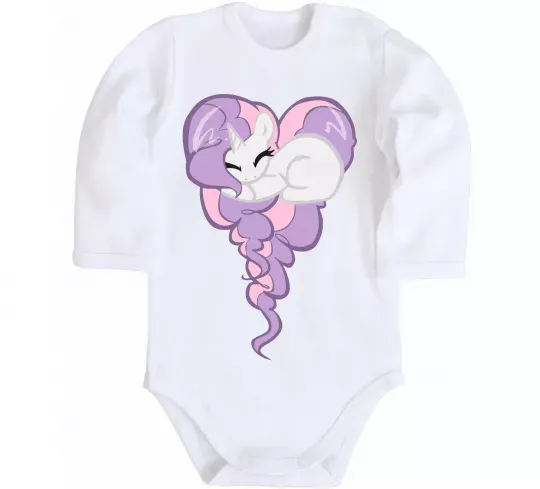 Дитячий бодік Pony dream heart Білий фото