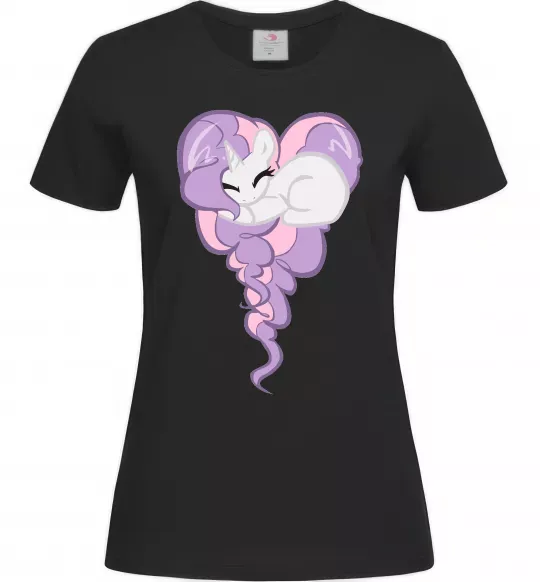 Женская футболка Pony dream heart Черный фото